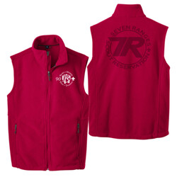 F219 - Buckeye SR-SR Pipestone Logo - EMB - Fleece Vest with Laser Etch Back