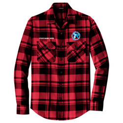 W668 - B117E023 - EMB - Plaid Flannel Shirt